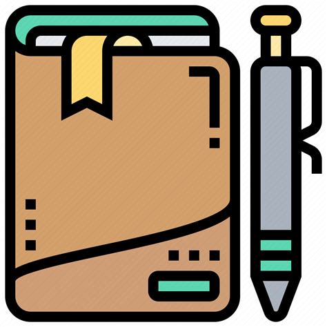 Diary Journal Notebook Pen Writing Icon Download On Iconfinder