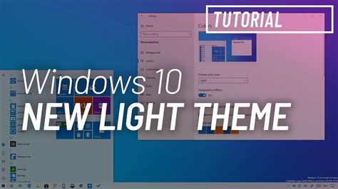 Windows 10 Tutorial Enable New Light Mode Color Theme On Version 1903