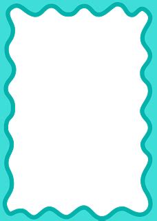 Teal Zebra Border Clip Art