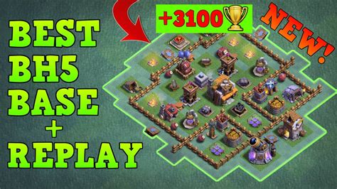 Bh5 Builder Base Builder Hall 5 Base W Replay Coc Anti 2 Star Base