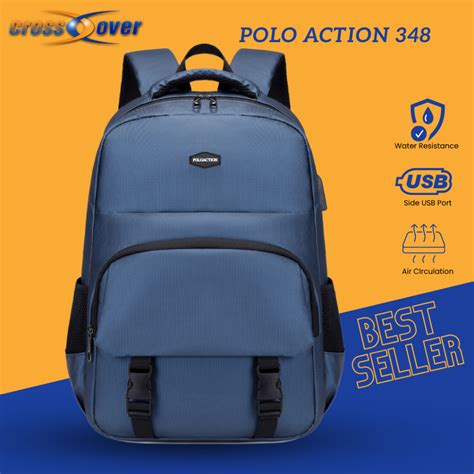 Jual Polo Action 348 Tas Ransel Pria Backpack Tas Kerja Tas Punggung