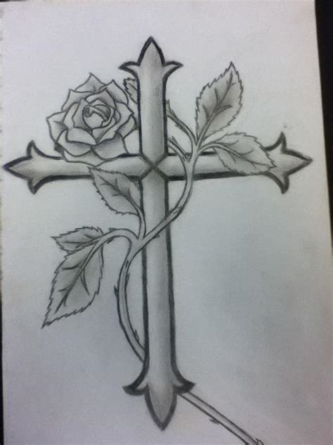 Ramones cross & roses tattoo. Cross and Rose tattoo by AnimeVampLuver on DeviantArt