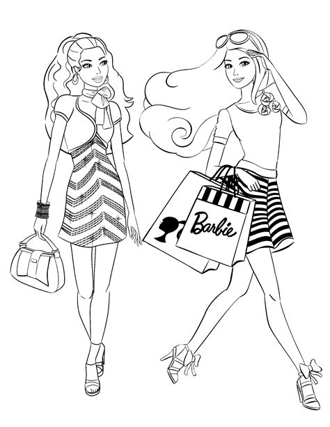 85 Barbie Coloring Pages For Girls Barbie Princess Friends And