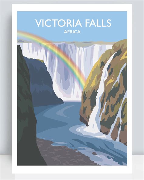 Victoria Falls Art Print Etsy