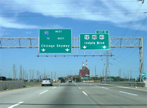 Interstate 90 West Lake Station To Chicago Skyway Aaroads Indiana