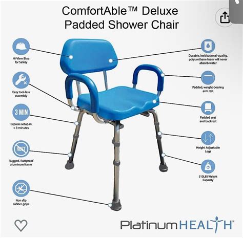 Platinum Health Hydroslide Bath And Shower Chair With Padded Swivel