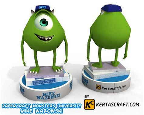 Ninjatoes Papercraft Weblog Papercraft Monsters University Mike