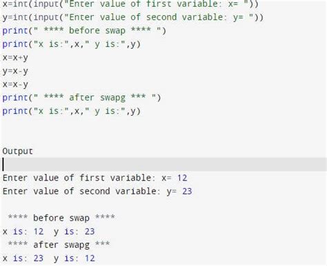 Function To Swap Two Numbers In Python