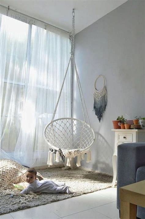 20 Cozy And Beautiful Indoor Swing Chairs Ideas Hanging Chair Living