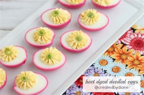 Beet Dyed Deviled Eggs Created By Diane