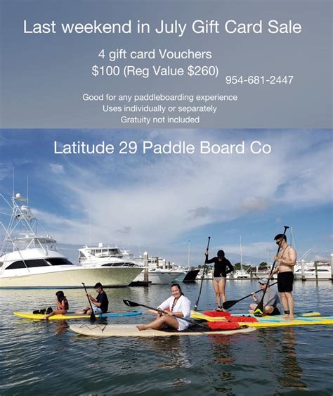 Last Weekend In July T Card Sale Latitude 29 Paddle Board