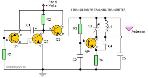 4 Transistor Fm Tracking Transmitter Circuit Scheme