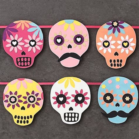 Sugar Skull Garland Kit Party Paper Source Spooky Halloween