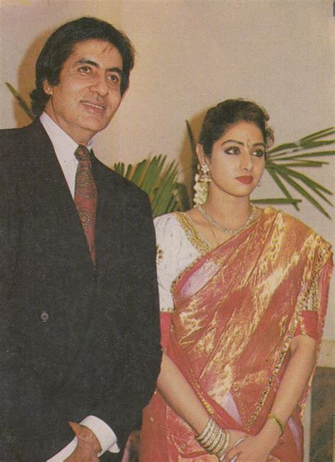 Sridevi Amitabh Bachchan And Sridevi At The Premiere Of Khuda Gawah 1993