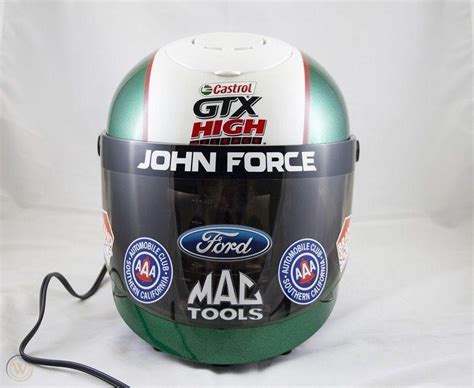 John Force Racing Helmet Coffee Maker Nhra Autographed 1949083011