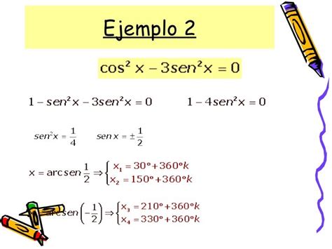 Ecuaciones Trigonométricas Ejemplos Resueltos