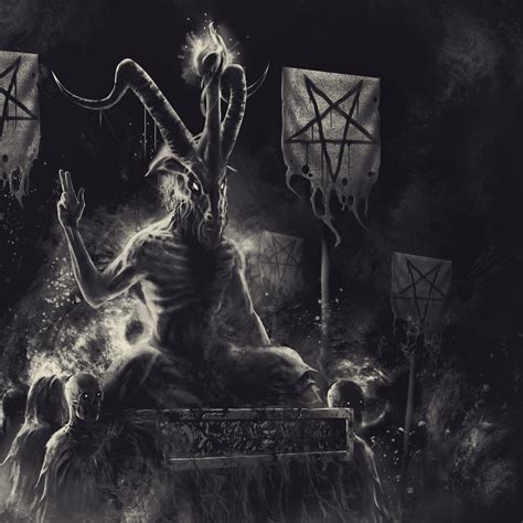 X Resolution Grayscale Photo Of Baphomet Satanism Devils