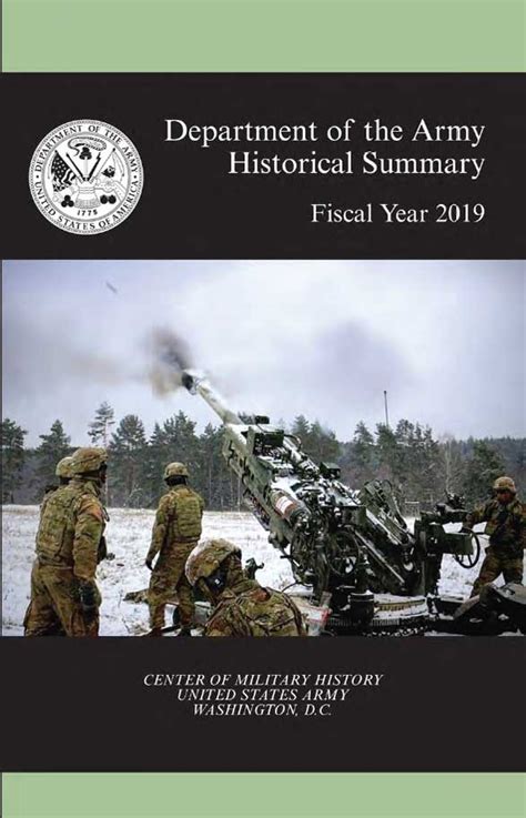 Department Of The Army Historical Summary Fiscal Year 2019 Us Army