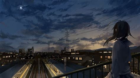Morning City Anime 1920x1080 Wallpapers Wallpaper Cave