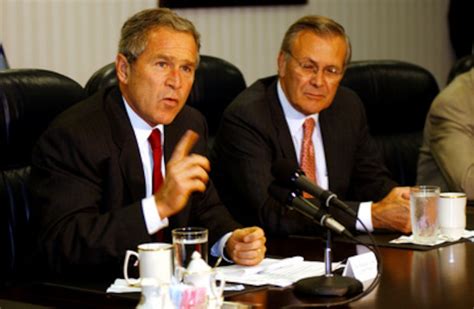 President Bush Answers A Question About Osama Bin Laden During A Media