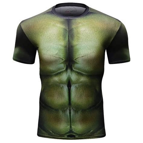 Summer Style Avengers 3 Hulk 3d Printed T Shirts Men Compression Shirt