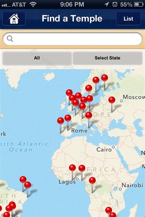 Lds Temples Around The World In A Sweet Map View Format