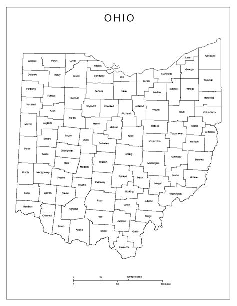 Ohio Labeled Map