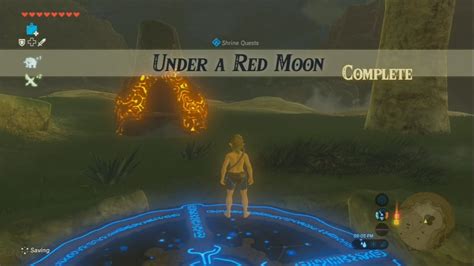 Zelda Breath Of The Wild Shrine Quest Under A Red Moon Youtube