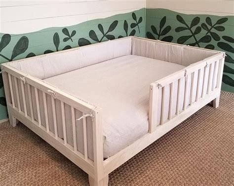 You might be saying to yourself, is this all really necessary? Montessori Floor Bed With Rails & slats Twin Size in 2020 ...
