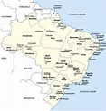 Mapa de Brasil con ciudades | Brasil | América del Sur | Mapas del Mundo