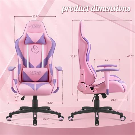 Buy Homall Gaming Chair Girl Racing Office Chair High Back Computer Desk Chair Leather Executive