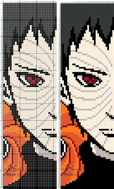 Easy Pixel Art Grid Naruto Easy Pixel Art Pixel Art Grid Anime Pixel