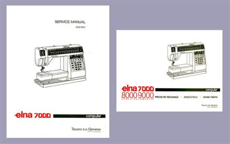 Elna 7000 Sewing Machine Service Manual And Parts Schematics Etsy