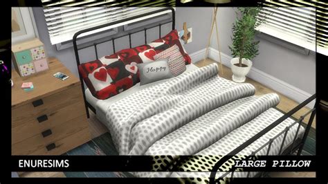 Enuresims Sims 4 Cc Sims 4 Bedroom Large Pillows Sims 4