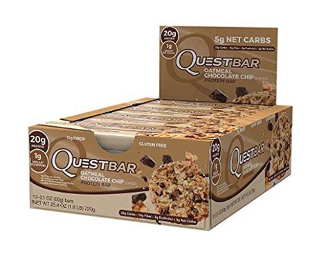 Quest Nutrition Oatmeal Chocolate Chip Protein Bar High Protein Low