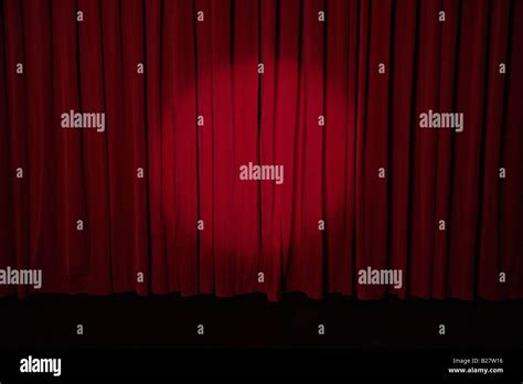 Spotlight On Stage Curtain Stock Photo Alamy