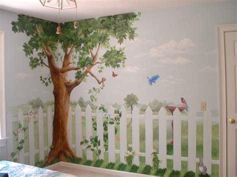 Picket Fence And Tree Mural Idea In Columbia Sc Mural Art Wall