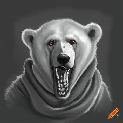 Polar Bear Wearing A Scary Sweater