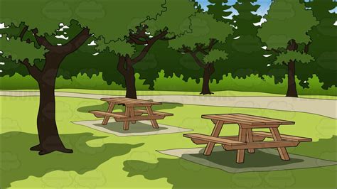 Picnic Table Park Cartoon Clip Art Library