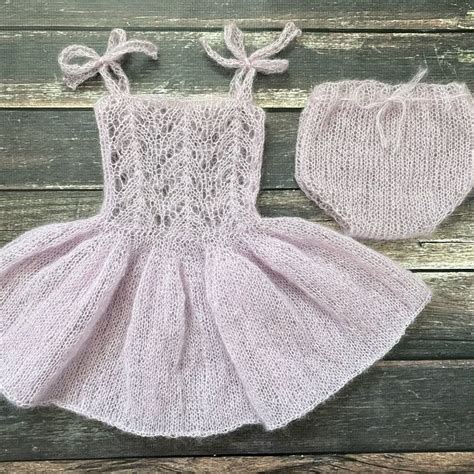 Pdf Knitting Pattern Newborn Mohair Fairy Dress And Bloomers Etsy