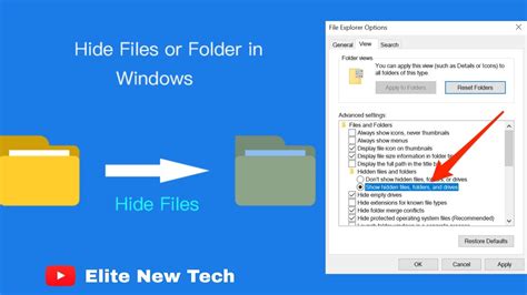 How To Hide And Unhide Files And Folders In Pc Youtube
