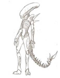 Xenomorph Drawing Easy At Getdrawings Free Download