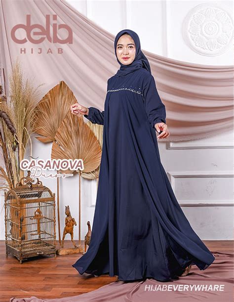Baju Gamis Modern Casanova Dress Delia Hijab Delia Hijab