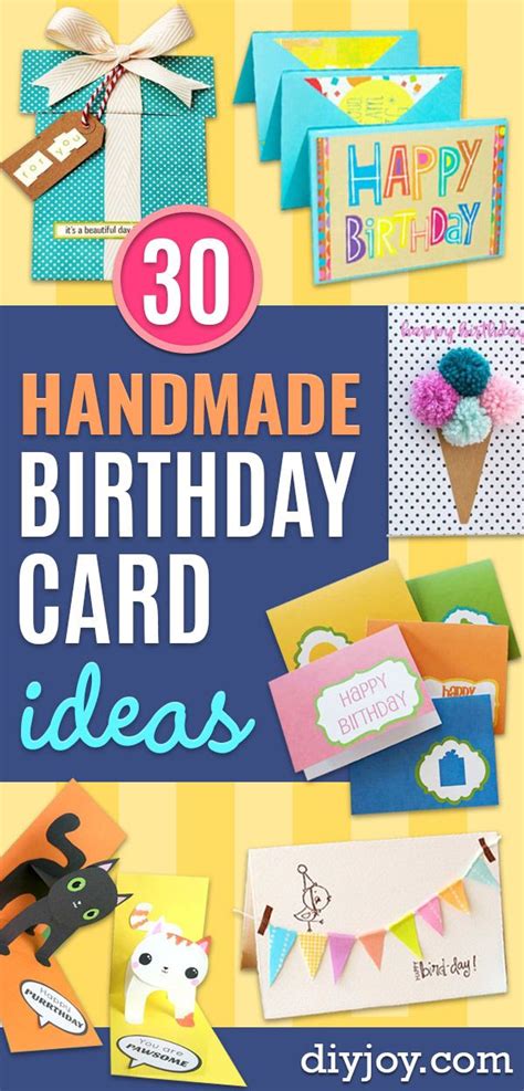 30 Handmade Birthday Card Ideas Easy Birthday Cards Diy Birthday