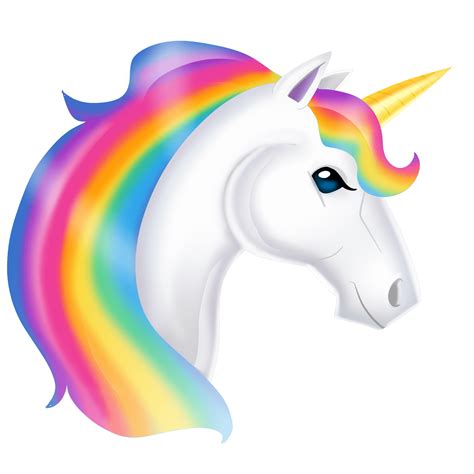 Rainbow Colors The Horses Head Unicorn Png Transparent Background