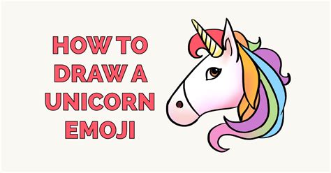 Our tutorial for a beautiful emoji unicorn drawing. How to Draw a Unicorn Emoji - Really Easy Drawing Tutorial