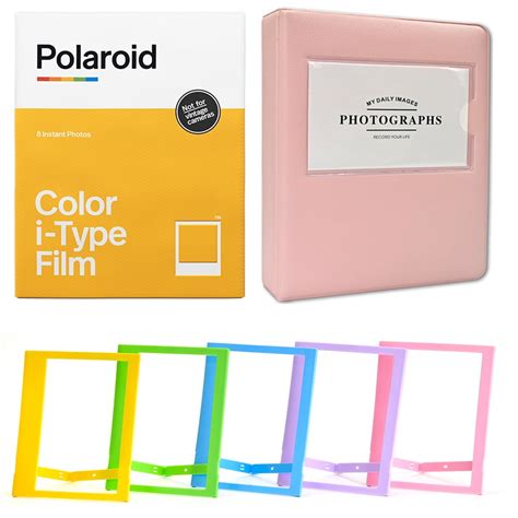 Polaroid Color Film For I Type 8 Sheets Pink Album Plastic Color