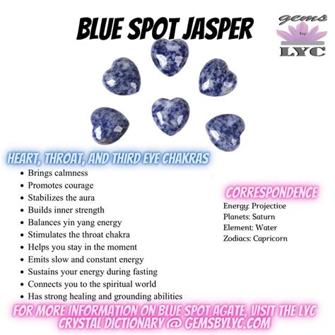 Blue Spot Jasper In 2021 Crystal Meanings Jasper Crystals Healing