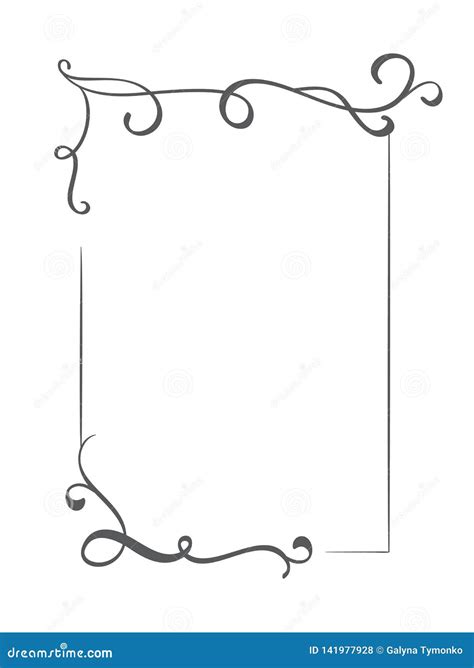 Vintage Vector Decorative Hand Drawn Frame And Borders Design