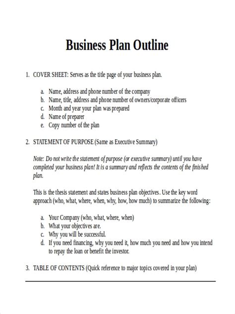 Proof read, review and format your document. Business Plan Template Outline Five Common Misconceptions About Business Plan Template Outline ...